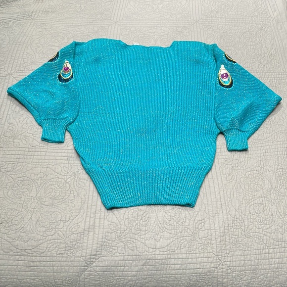 Vintage Art Deco Sweater with Fabulous Peacock Design - Picture 8 of 9